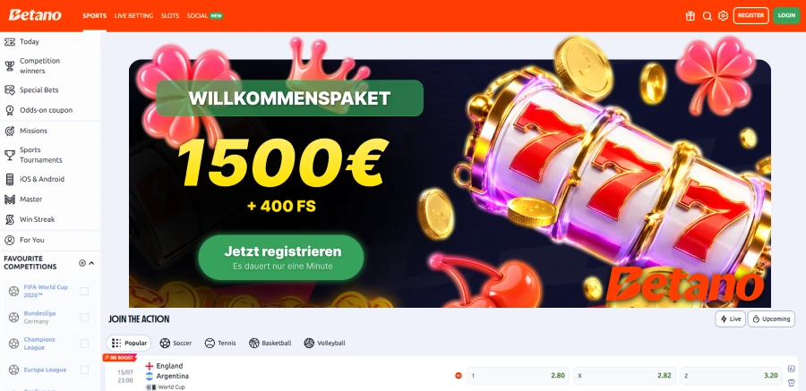 Betano Online-Casino Spiele-Lobby