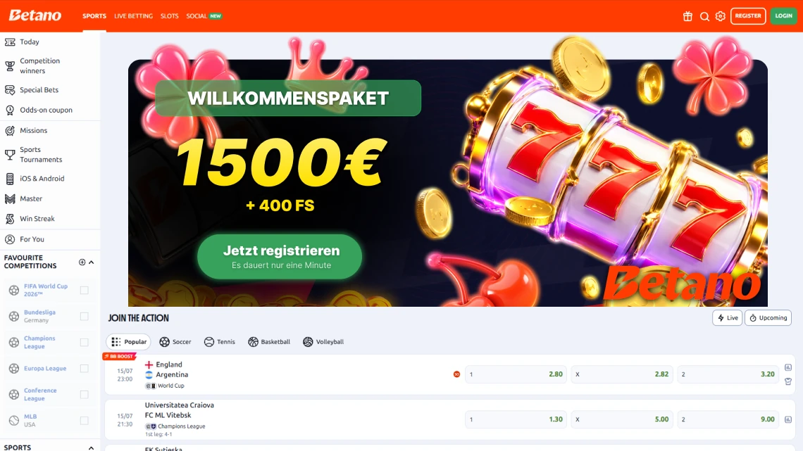 Betano Online-Casino Spiele-Lobby