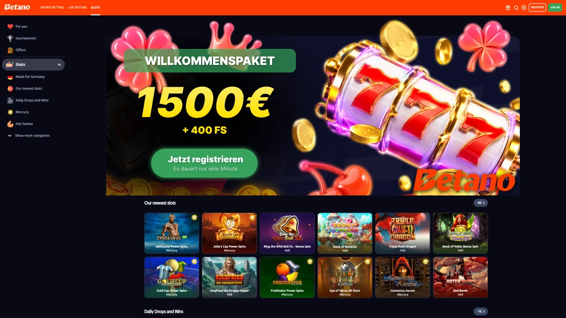Betano Online-Casino Spiele-Lobby
